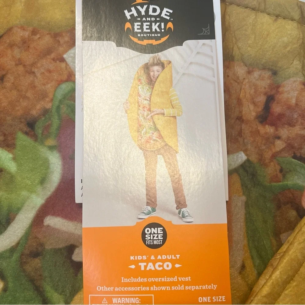 Hyde and Eek Kids & Adults Taco Halloween Costume OS NWT - Picture 5 of 12
